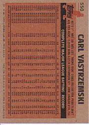 2001 Topps Archives #175 Carl Yastrzemski 83 back image