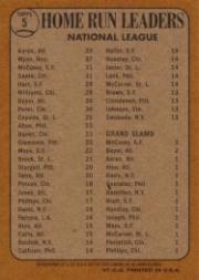 2001 Topps Archives #207 NL HR Leaders 68 back image