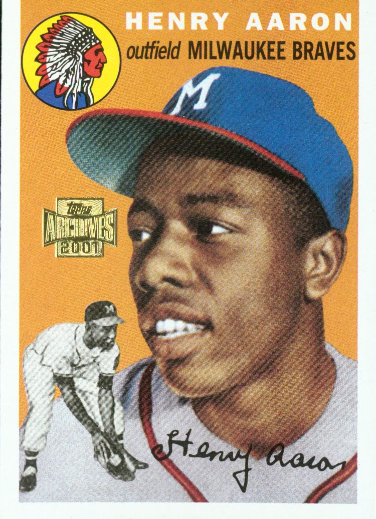 2001 Topps Archives #244 Hank Aaron 54