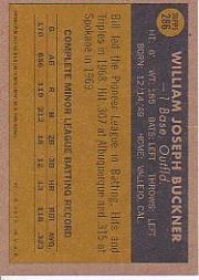 2001 Topps Archives #285 Bill Buckner 70 back image