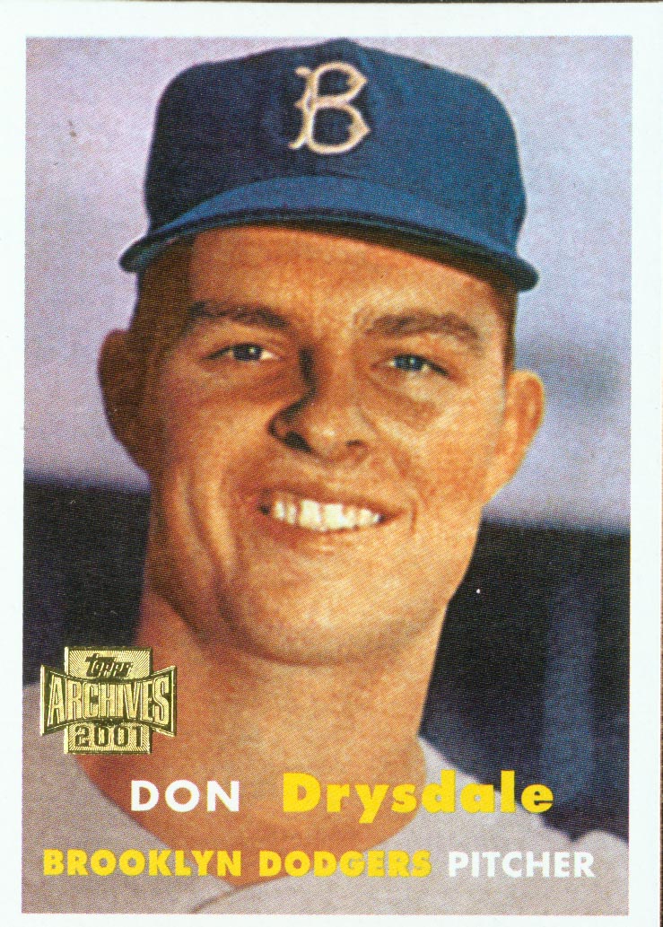 2001 Topps Archives #321 Don Drysdale 57