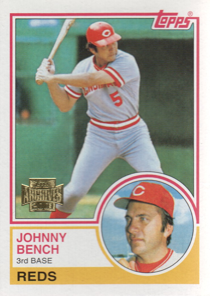 2001 Topps Archives #382 Johnny Bench 83