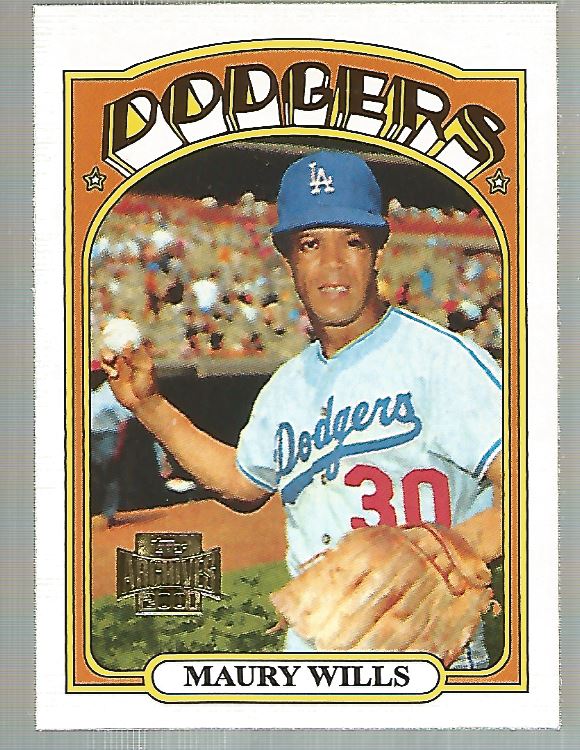 2001 Topps Archives #395 Maury Wills 72