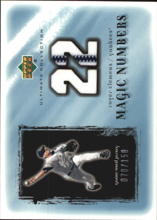 2001 Ultimate Collection Magic Numbers Game Jersey #MNRC Roger Clemens