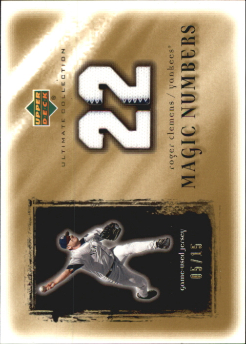 2001 Ultimate Collection Magic Numbers Game Jersey Gold #MNRC Roger Clemens