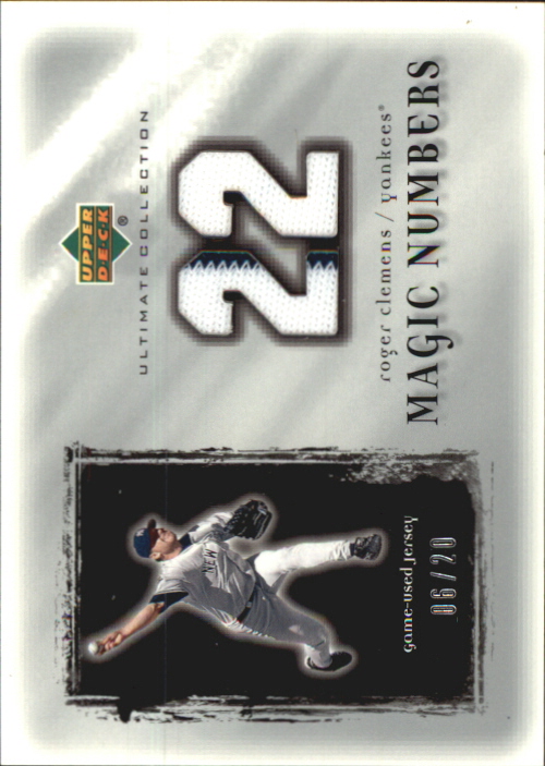 2001 Ultimate Collection Magic Numbers Game Jersey Silver #MNRC Roger Clemens