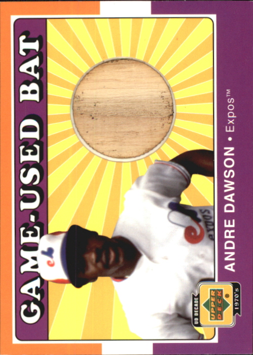 2001 Upper Deck Decade 1970's Game Bat #BAD Andre Dawson