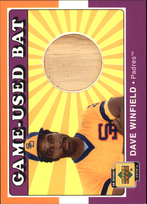 2001 Upper Deck Decade 1970's Game Bat #BDW Dave Winfield