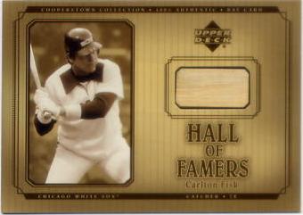 2001 Upper Deck Hall of Famers Game Bat #BCF Carlton Fisk DP