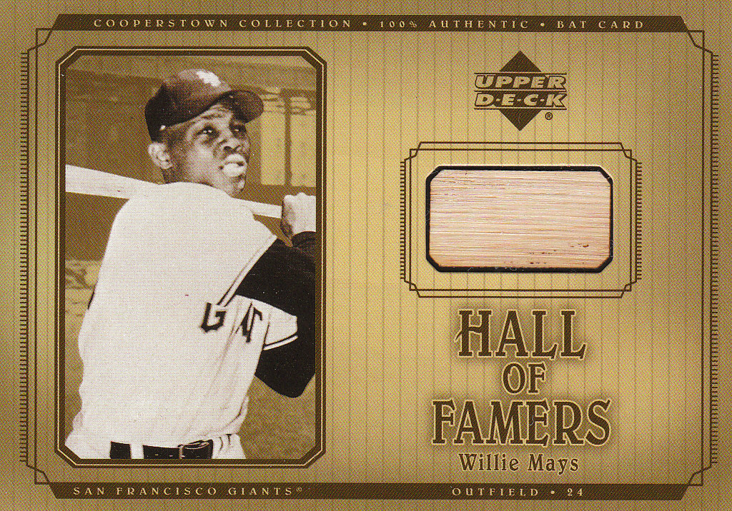 2001 Upper Deck Hall of Famers Game Bat #BWM Willie Mays DP