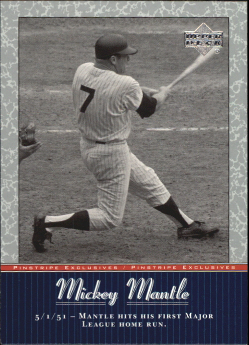 2001 Upper Deck Pinstripe Exclusives Mantle #MM7 Mickey Mantle