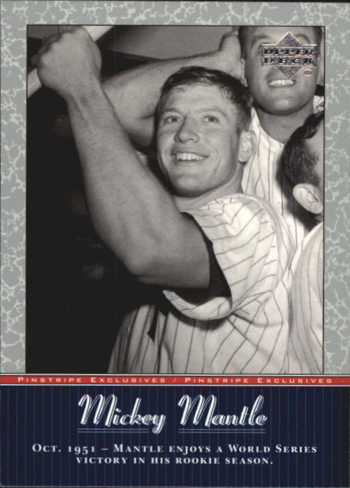 2001 Upper Deck Pinstripe Exclusives Mantle #MM8 Mickey Mantle
