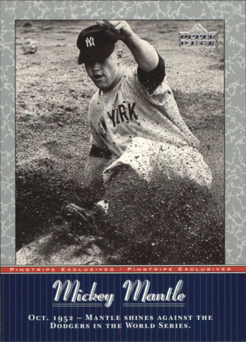 2001 Upper Deck Pinstripe Exclusives Mantle #MM12 Mickey Mantle