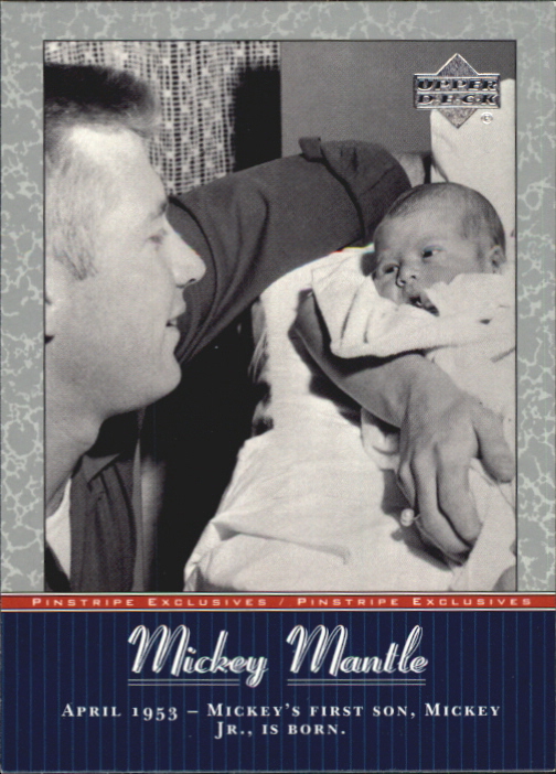 2001 Upper Deck Pinstripe Exclusives Mantle #MM14 Mickey Mantle