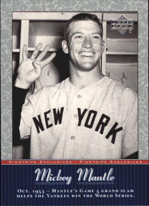 2001 Upper Deck Pinstripe Exclusives Mantle #MM15 Mickey Mantle