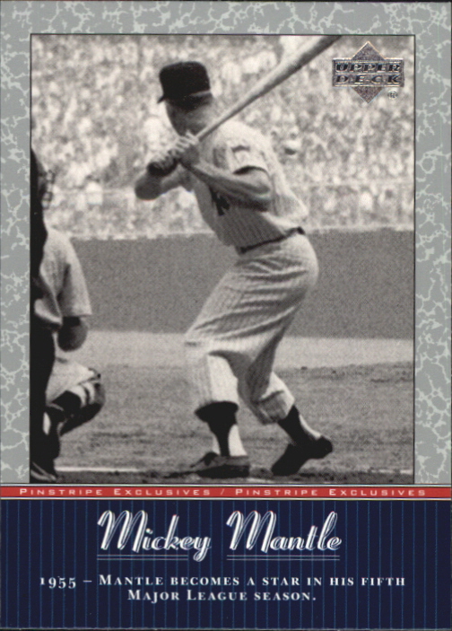 2001 Upper Deck Pinstripe Exclusives Mantle #MM16 Mickey Mantle