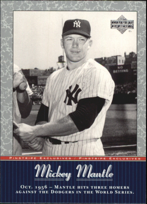 2001 Upper Deck Pinstripe Exclusives Mantle #MM23 Mickey Mantle