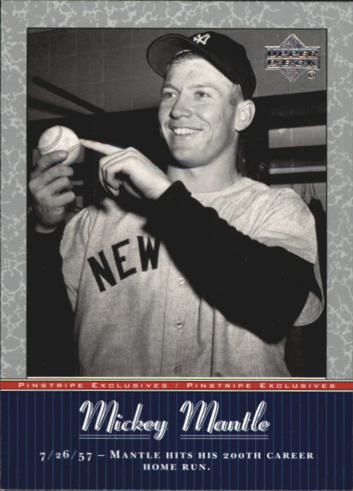 2001 Upper Deck Pinstripe Exclusives Mantle #MM25 Mickey Mantle