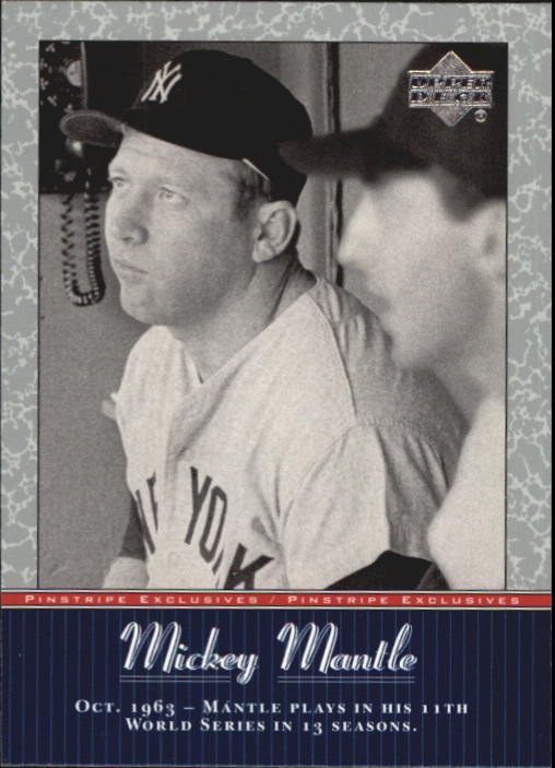 2001 Upper Deck Pinstripe Exclusives Mantle #MM42 Mickey Mantle
