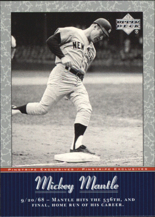 2001 Upper Deck Pinstripe Exclusives Mantle #MM48 Mickey Mantle