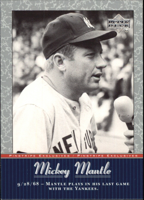 2001 Upper Deck Pinstripe Exclusives Mantle #MM49 Mickey Mantle