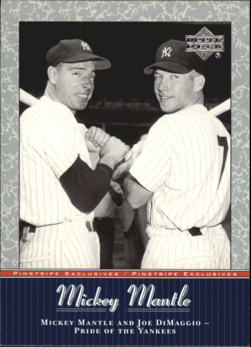 2001 Upper Deck Pinstripe Exclusives Mantle #MM54 Mickey Mantle