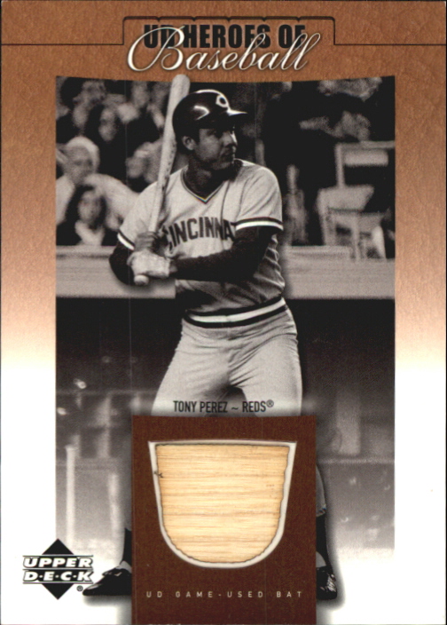 2001 Upper Deck Prospect Premieres Heroes of Baseball Game Bat #BTP Tony Perez