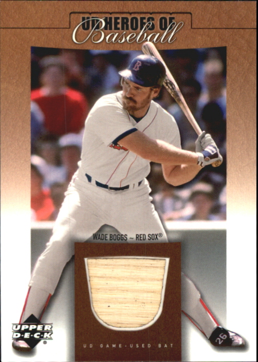 2001 Upper Deck Prospect Premieres Heroes of Baseball Game Bat #BWB Wade Boggs