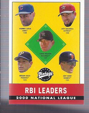 2001 Upper Deck Vintage #396 Helton/Sosa/Bagw LL
