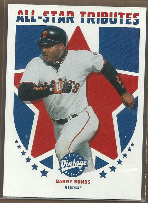 2001 Upper Deck Vintage All-Star Tributes #AS8 Barry Bonds