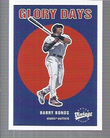 2001 Upper Deck Vintage Glory Days #G8 Barry Bonds