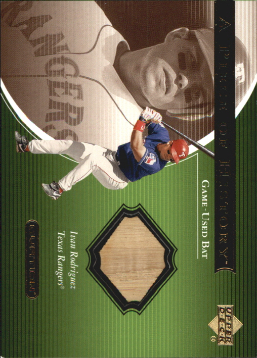 2001 Upper Deck Ovation A Piece of History #IR Ivan Rodriguez