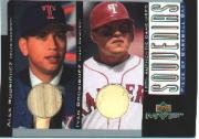 2001 Upper Deck MVP Game Souvenirs Bat Duos #BRR Alex Rodriguez/Ivan Rodriguez