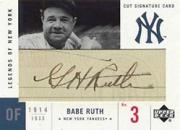 2001 Upper Deck Legends of NY Cut Signatures #LCBR Babe Ruth/5