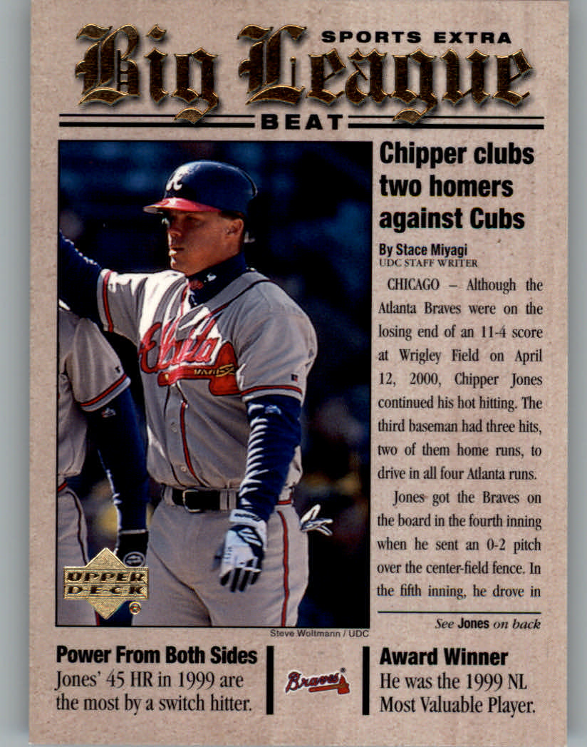 2001 Upper Deck Big League Beat #BB5 Chipper Jones