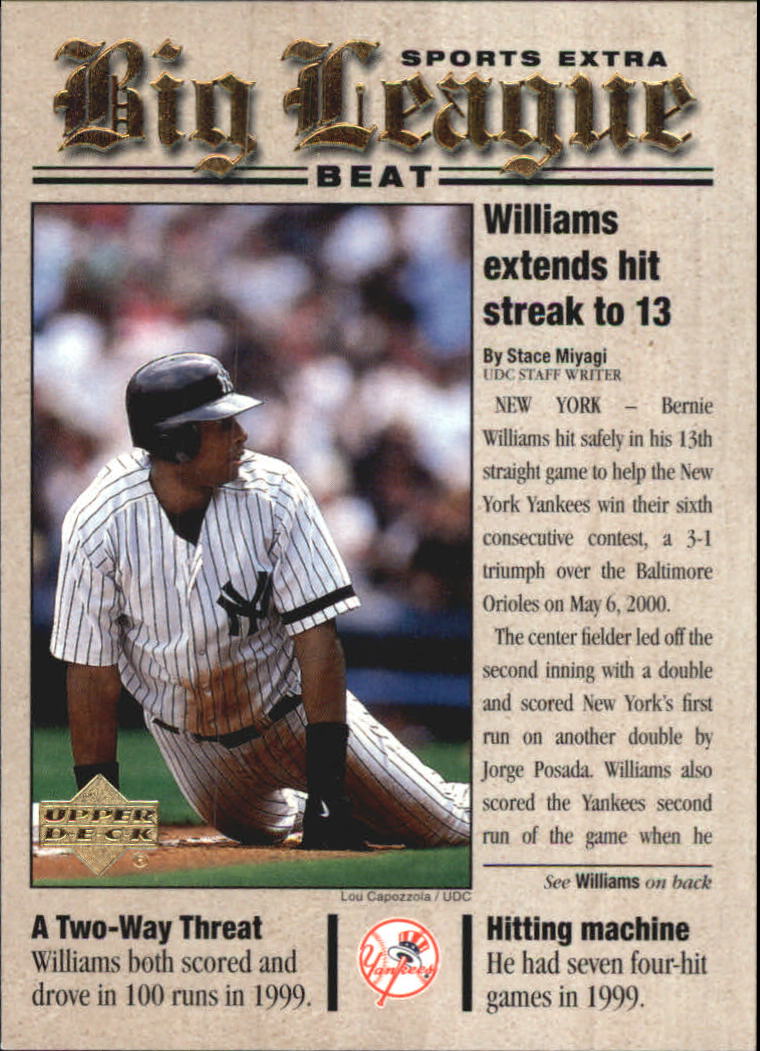 2001 Upper Deck Big League Beat #BB18 Bernie Williams