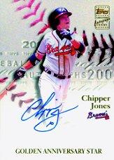 2001 Topps Golden Anniversary Autographs #GAACJ Chipper Jones B1