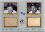 2001 SP Legendary Cuts Game Bat Combo #JDMM Joe DiMaggio/Mickey Mantle