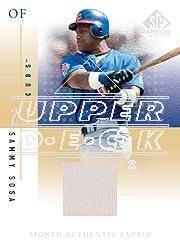 2001 SP Game Used Edition Authentic Fabric Autographs #SSS Sammy Sosa