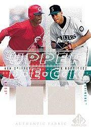 2001 SP Game Used Edition Authentic Fabric Duos #GR Ken Griffey Jr./Alex Rodriguez