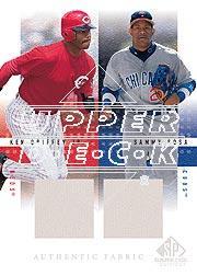 2001 SP Game Used Edition Authentic Fabric Duos #GS Ken Griffey Jr./Sammy Sosa
