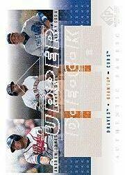 2001 SP Game Used Edition Authentic Fabric Trios #JBS A.Jones/Bonds/Sosa