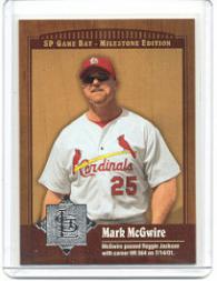 2001 SP Game Bat Milestone #55 Mark McGwire