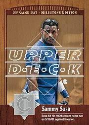 2001 SP Game Bat Milestone #58 Sammy Sosa