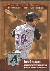 2001 SP Game Bat Milestone #60 Luis Gonzalez