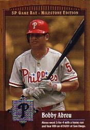 2001 SP Game Bat Milestone #81 Bobby Abreu