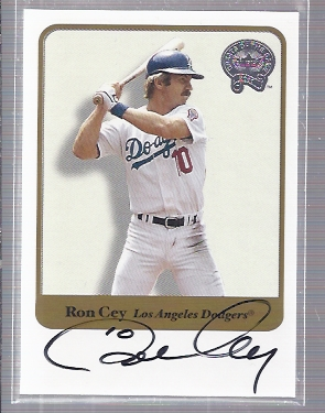 2001 Greats of the Game Autographs #20 Ron Cey