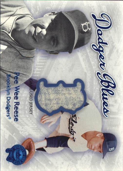 2001 Greats of the Game Dodger Blues #11 Pee Wee Reese Jsy