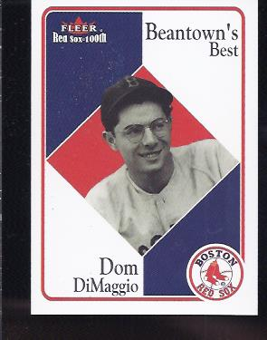 2001 Fleer Red Sox 100th #80 Dom DiMaggio BB front image