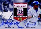 2001 Upper Deck Minors Centennial Combo Signatures #CSSH Ryne Sandberg/Bobby Hill
